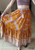 Boho Skirts in Floral in Indian Yellow Mustard For Women